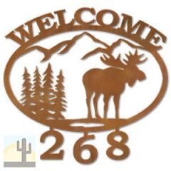 600319 - Moose Scene Welcome Custom House Numbers