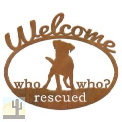 601221 - Rescued Dog Metal Welcome Sign