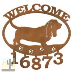 601301 - Basset Hound Welcome Custom House Numbers