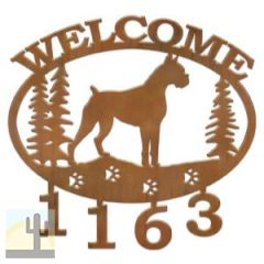 601303 - Boxer Dog Breed Welcome Custom House Numbers