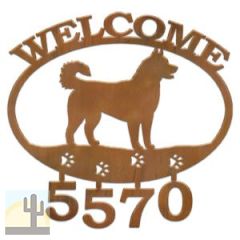 601311 - Husky Dog Welcome Custom House Numbers