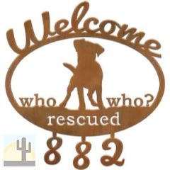601321 - Rescued Dog Welcome Custom House Numbers