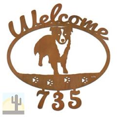601333 - Border Collie Welcome Custom House Numbers