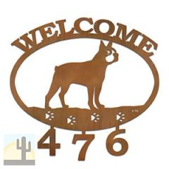 601334 - Boston Terrier Welcome Custom House Numbers