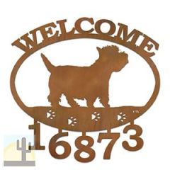 601365 - Westie Welcome Custom House Numbers