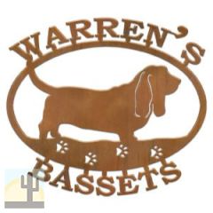 601401 - Basset Hound Two-Word Custom Text Sign