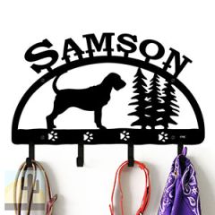 601532 - 18in Bloodhound Personalized Dog Name Leash Wall Hooks