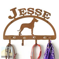 601545 - 18in Great Dane Personalized Dog Name Leash Wall Hooks