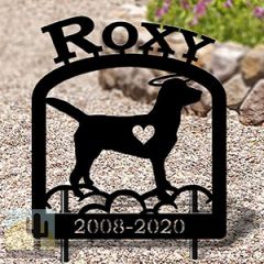601713 - Labrador Retriever Rustic Metal Personalized Metal Pet Headstone