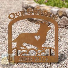 601742 - Pembroke Welsh Corgi Rustic Metal Personalized Metal Pet Headstone