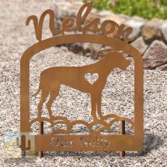 601754 - Rhodesian Ridgeback Rustic Metal Personalized Metal Pet Headstone