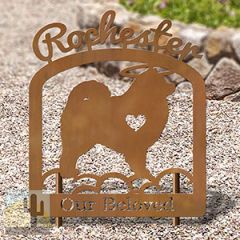601756 - Samoyed Rustic Metal Personalized Metal Pet Headstone