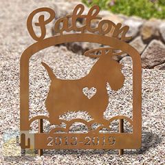 601758 - Scottish Terrier Rustic Metal Personalized Metal Pet Headstone
