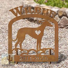601766 - Whippet Personalized Pet Memorial Metal Yard Art