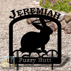 601769 - Rabbit Personalized Pet Memorial Metal Yard Art