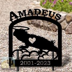 601775 - Iguana Personalized Pet Memorial Metal Yard Art