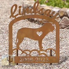 601799 - Dogues De Bordeaux Personalized Pet Memorial Metal Yard Art