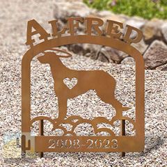 601805 - Irish Wolfhound Personalized Pet Memorial Metal Yard Art
