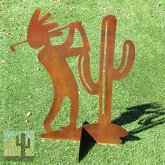 603119 - 36in Kokopelli Desert Golfer Large Metal Yard Art