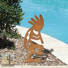 603402 - Kokopelli Facing Right Small Rust Metal Garden Art