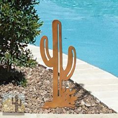 603408 - Cactus Small Rust Metal Garden Sculpture