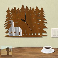 604024 - Trees Lodge Cabin Wall Clock