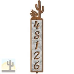 605045 - Cactus Design 5-Digit Vertical Tile House Numbers