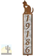 605055 - Love Cats Design 5-Digit Vertical Tile House Numbers