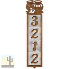 605064 - Chili Pots Design 4-Digit Vertical Tile House Numbers