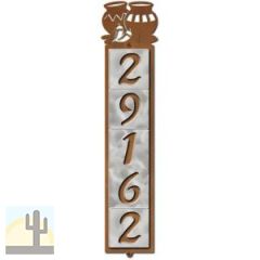 605065 - Chili Pots Design 5-Digit Vertical Tile House Numbers