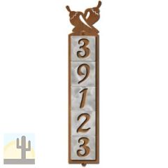 605075 - Chilies Design 5-Digit Vertical Tile House Numbers