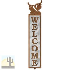605078 - Chilies Design Polished Steel on Rust Welcome Sign