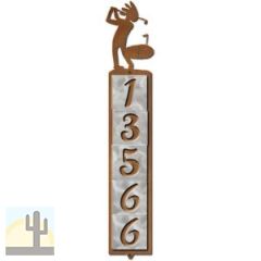 605375 - Golfing Kokopelli Design 5-Digit Vertical Tile House Numbers