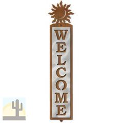 605408 - Sun Design Polished Steel on Rust Welcome Sign