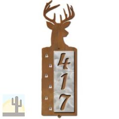 606123 - Deer Tracks Design 3-Digit Vertical Tile House Numbers