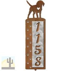 606154 - Beagle Nose Prints 4-Digit Vertical Tile House Numbers