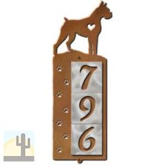 606163 - Boxer Nose Prints 3-Digit Vertical Tile House Numbers