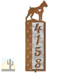 606164 - Boxer Nose Prints 4-Digit Vertical Tile House Numbers