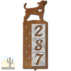 606173 - Chihuahua Nose Prints 3-Digit Vertical Tile House Numbers