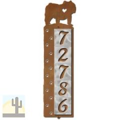 606205 - English Bulldog Nose Prints 5-Digit Vertical Tile House Numbers
