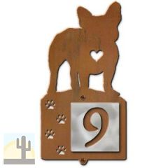 606211 - French Bulldog Nose Prints One-Digit Rustic Tile Door Number