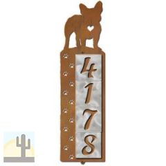 606214 - French Bulldog Nose Prints 4-Digit Vertical Tile House Numbers