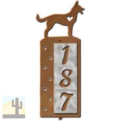 606223 - German Shepherd Nose Prints 3-Digit Vertical Tile House Numbers
