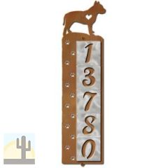 606275 - Pitbull Nose Prints 5-Digit Vertical Tile House Numbers