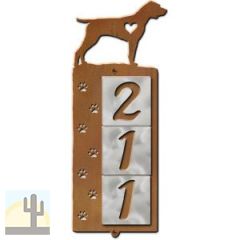 606283 - Pointer Nose Prints 3-Digit Vertical Tile House Numbers