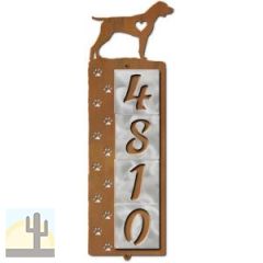 606284 - Pointer Nose Prints 4-Digit Vertical Tile House Numbers