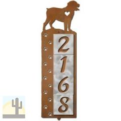 606314 - Rottweiler Nose Prints 4-Digit Vertical Tile House Numbers