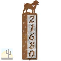 606315 - Rottweiler Nose Prints 5-Digit Vertical Tile House Numbers