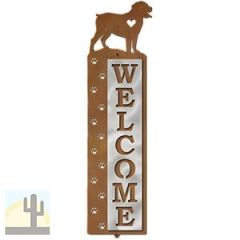 606318 - Rottweiler Nose Prints Polished Steel on Rust Welcome Sign