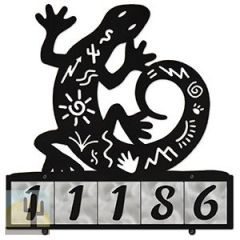 607095 - Petroglyph Lizard Design 5-Digit Horizontal 4-inch Tile Outdoor House Numbers